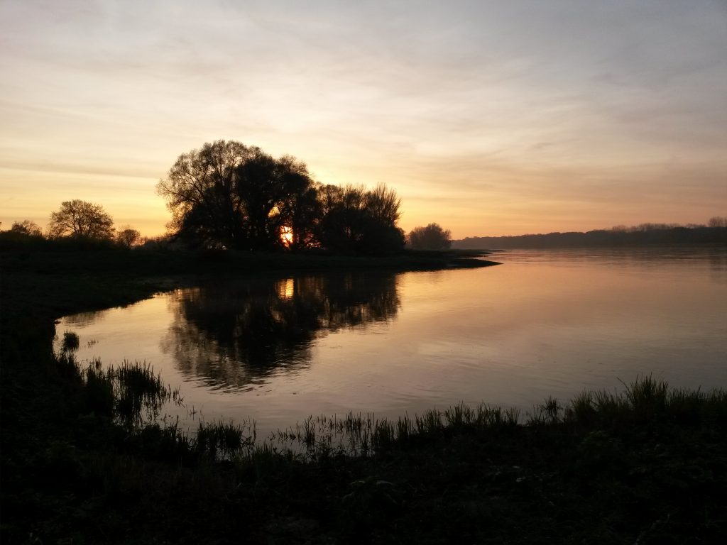 Die Elbe nahe Hohenwarthe beim Sonnuntergang, Foto: Robert Braune via Wikimedia Commons